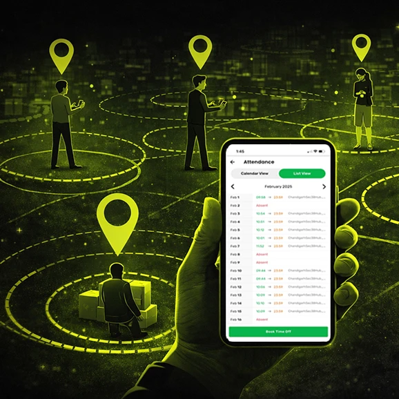 Geo based attendance & payroll